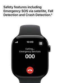 Apple Watch Series 11 GPS 智能手表推出睡眠评分 | 长达 24 小时的电池续航时间 | 醒来即可查看睡眠评分 | 关注睡眠呼吸暂停 | 使用 ECG 应用程序追踪您的心跳 | 使用心率应用程序随时掌握脉搏 | 周期追踪让您无需上厕所 | 获取追溯排卵期估算 | 测量您的血氧。这是一项令人惊叹的创新 - 銀色 - 查看 7