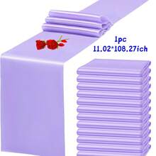 1/3/5 Packs Satin Red Table Runner 11.02*108.27 Inches Suitable For Christmas Birthday Wedding Party Banquets, Dinners, Banquets, Graduations, Family Gatherings, Theme Parties And Other Parties. - Multicolor - View 27