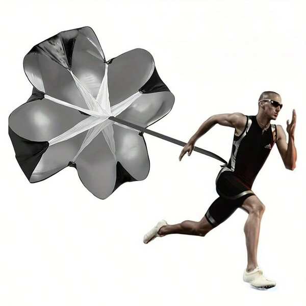 1 szt. spadochron oporowy, wielofunkcyjny sprzęt do treningu szybkości, odpowiedni dla osób w każdym wieku, wytrzymały materiał poliestrowy, wzmacnia siłę i zwinność mięśni głębokich brzucha