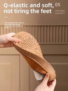 2025 Plush Slippers For Men & Women, Fashionable Indoor/Outdoor Warm Slip-On Slippers, Anti-Slip, Thermal Lined, 2025 New Couple Design