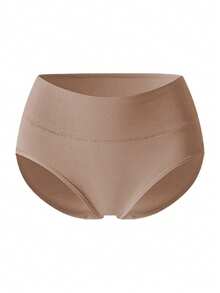 5pcs Plus Size Women High Waisted Full Coverage Soft Panty Briefs