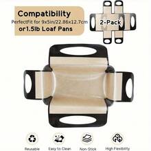 Wiederverwendbare Silikon-Brotbackformen-Einlagen, Brotschlingen und Gärbehälter - Antihaftbeschichtet und leicht zu reinigende Teigübertragungswerkzeuge mit 4 Griffen