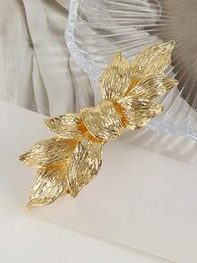 1pc Oversized Metal Leaf Spring Clip, Simple & Versatile Bowknot Hair Claw Clip For Women, Claw Clips, Hair Claws, Hair Slide, Hair Barrettes, Cute Accessories