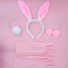 New Hot-Selling Fashion Versatile Sexy Cute Rabbit Ears Plush Headband/Gloves/Bowtie/Tail 5-Piece Set - Suitable For Halloween, Valentine's Day, Easter, Party, Nightclub, Couples Flirting, Role Play, Performance Accessory Combination Set - Multicolor - View 11