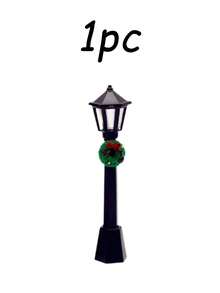 4 sztuki miniaturowych lamp ulicznych do domku dla lalek, retro lampa naftowa, kreatywne świąteczne oświetlenie uliczne, latarnia uliczna w kształcie pociągu, czarny zewnętrzny słupek lampy, żywica, prezent na imprezę, nadaje się do akcesoriów do domku dla lalek, miniaturowa lampa uliczna, słupek do latarni, dekoracja do mikrokrajobrazu, wystrój ogrodu w stylu wróżek, akcesoria do oświetlenia ogrodowego, gry karnawałowe, wystrój pokoju