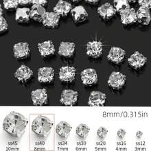 Shiny Glass Crystal Hand-Sewn Rhinestone - DIY Rhinestone Jewelry And Wedding Dress Decoration, Versatile Choice - Durable, Sizes 3-10mm, Ranging From 50 To 1440 Pieces - DIY Rhinestone Jewelry And Wedding Dress Decoration, Versatile Choice - Durable, Sizes 3-10mm, Ranging From 50 To 1440 Pieces