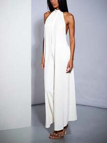 Women Long Dresses - White - View 2