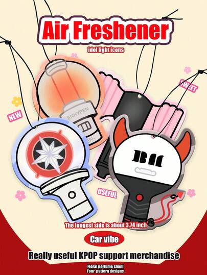 Black Pink S/ EN- //BABEMON ,Kpop Idol Light Air Freshener,Kpop Supports , Kpop Style Car Airfreshener,Car Air Freshening Pendant - Style Of Rearview Mirror, Fragrant Car Pendant, Mirror Charm, Car Suspension Decoration, Home And Office Decoration, Creative Gifts For Friends And Fans