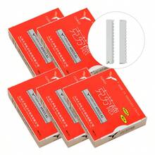 Meisha 50/100 شفرة حلاقة من الفولاذ المقاوم للصدأ لتشذيب الشعر وتنعيمه في صالون الحلاقة C0013A