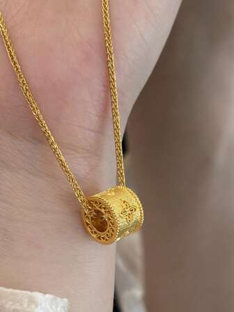 3 件套（可单独购买）复古新中式优质金线编织四叶花手链、戒指、项链套装，精致奢华适合女性日常、节日、派对佩戴，送给妻子、母亲、最好的朋友的礼物