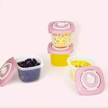 1/4pcs Baby Food Storage Containers, Portable Snack Boxes, Microwave & Refrigerator , Airtight Seal