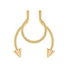 ADYJELY 1PC Fake Nose Ring Horseshoe-Shaped Non-Piercing Faux Nose Ring Punk Style Stainless Steel Hypoallergenic Nose Clip 20G Thin Septum Nose Rings 0.8*8*3/3mm Nasal Clip, Septum, U-Shaped Nose Ring, Ball Clip - U-Pointed - View 14