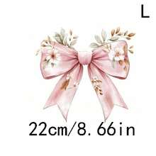 1/Pc, 2/Pcs, 3/Pcs New Pink Bow Pattern Heat Transfer Stickers, DIY Iron-On Clothing Items And Garment Decoration, T-Shirt Making, Pillow Decor, Gloves, Socks Decoration, Holiday Gifts - Multicolor - View 7