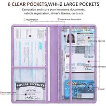 Porta-documentos para Carro com Fechamento Magnético, Organizador de Luvas de Veículo - Para Documentos, Cartões, Carteira de Motorista, Organização e Armazenamento, Bolsas e Bolsas Femininas, Decoração (Preto)