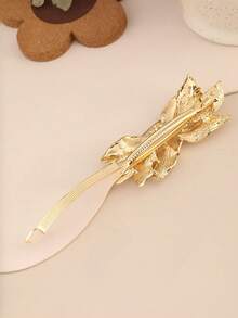 1pc Oversized Metal Leaf Spring Clip, Simple & Versatile Bowknot Hair Claw Clip For Women, Claw Clips, Hair Claws, Hair Slide, Hair Barrettes, Cute Accessories