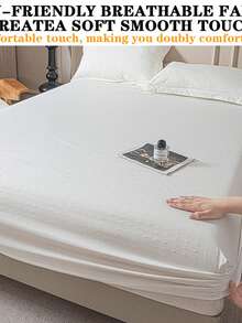 1 husă de protecție pentru saltea, prietenoasă cu pielea, cu design în carouri în relief, cu buzunar adânc, pentru utilizare în toate anotimpurile, moale și respirabilă, lavabilă la mașină, potrivită pentru dormitor, hotel, cadou pentru casă de vacanță