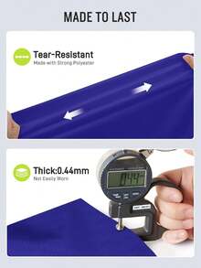 Poncho de lluvia con capucha SaphiRose impermeable para hombres, mujeres y adultos - Black03 (con rayas reflectantes) - Ver 11