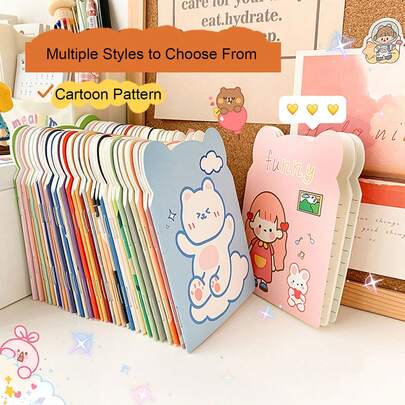20 piezas/paquete Cuaderno portátil, Cuaderno lindo, Diario, Papel cuadriculado, Cuaderno de estudiante de dibujos animados en miniatura, Cuaderno cuadriculado, Diario, Regalo, Papelería, Útiles escolares, Bloc de notas, Cuaderno de dibujos animados en miniatura con orejas de oso, Diario, Cuaderno de dibujos animados en miniatura, Suministros de oficina y escolares, Regalo