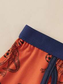 5pcs/Pack Boys' Cartoon Dinosaur & Car Print Briefs Underwear