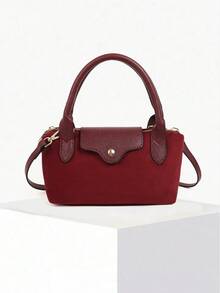 Dedoo حقيبة يد ربيع 2025 بتصميم كتل الألوان المتناسقة، ذات 3 طرق للاستخدام: كحقيبة يد، كحقيبة كتف، وكحقيبة متقاطعة الجسم. مصنوعة من مواد عالية الجودة، مع حزام كتف قابل للتعديل وسحاب معدني ناعم. مثالية للاستخدام في المكتب أو التسوق.