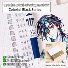 1pc Multicolor Retractable Ballpoint Pen, 10/28/58 Color Options, Colorful Pens For Art, Painting, Journaling, Drawing, School Supplies