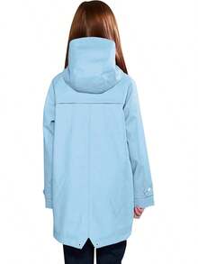 SOLOCOTE - Impermeable con capucha para niños, forro de goma, resistente al agua y viento - rojo oscuro (B-Wine Red) - Ver 10