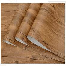 1 Roll Brown Faux Wood Wallpaper, Wood Grain Contact Paper, Peel And Stick Rustic Wood Wallpaper, Self-Adhesive, Thicker & Longer, Removable Wood Wallpaper, Suitable For Living Room, Bedroom, Dining Room, Cabin, Cupboard, Countertop, Furniture Surface, Corridor, Staircase, Bathroom, 3M/5M/6M/9M Wall Paper Wall Stickers Wall Decor Room Decor Wallpaper Stickers Wall Bedroom Decor Kitchen Decor Home Decor