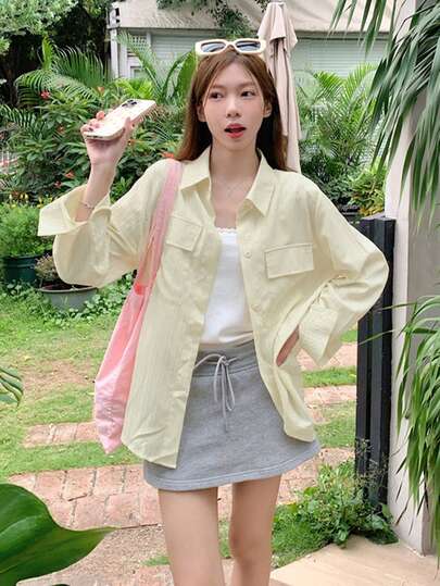 1 Áo thun tay dài màu trơn đính đá lấp lánh nhẹ nhàng chống nắng cho nữ