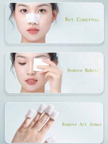 100/222 Pcs/Pack Cosmetic Cotton Cleaning Cotton, Body And Skin Nail Polish Cotton, Three Layer Thickened Cosmetic Cotton, Double-Sided Makeup Removal And Skin Care Functions