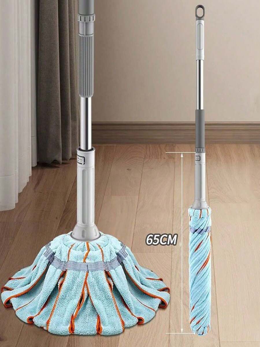 1 pieza Trapeador que se exprime solo, trapeador giratorio con las manos libres, Trapeador giratorio Picasso, un solo trapeador para limpiar todo, paño de limpieza, alta absorbencia, uso en seco y húmedo, protección del piso, limpieza sin tocar, apto para madera, azulejos, laminados, apto para el hogar, la cocina, el baño, sin necesidad de electricidad, se puede usar en la sala de estar, el dormitorio, el baño - Verde - Ver 1