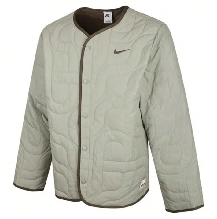 Nike 男士轻盈加厚休闲外套 秋冬时尚日常穿搭 ASMCNY PADDED 单排扣户外薄外套 地平线绿 时尚百搭通勤街头风 明星同款 HV8204-370 - 綠色 - 查看 1