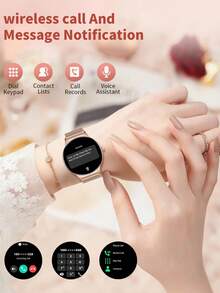 LIGE Women's Fashion Smart Watch Ultra-Thin Case, 100+ Sports Mode, A Variety Of Custom Watch Faces, Music Playback, Timed Photography, Menstrual Reminder, Weather Forecast, Sports Tracking Multi-Function Lightweight High-Level Women's Sports Smart Watch - 黑色 - 查看 5
