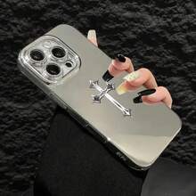 A High-End Silver Pattern Mirror Phone Suitable 16 Pro/16E/15 Pro/14 Plus/13/12/11 Pro, Featuring Durable Drop, Stylish Design, And A LuxuriousFOR-YOUR-BELOVED-PHONE - Kiểu 1 (1 cái) - Xem 7