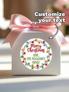 17/35/70 pezzi Etichette personalizzate per regali di Natale, Adesivi natalizi con nome personalizzato, Adesivi per regali di Natale, Etichette adesive per regali di Natale