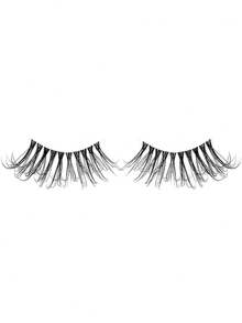 10 Pairs 3D Faux Mink Eyelashes With Transparent Stems, Elongated Winged Style, Suitable For Daily Wear By Women - 黑色 - 查看 4