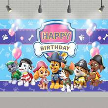 Paw Patrol Paw Patrol Authorized PAW Patrol Birthday Party Cake Table Supplies Decorations Background Cloth Banner Perfect Decoration For Birthday Party Room Wall Background Cloth Photo Booths Studio Props