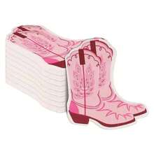 20 قطعة/40 قطعة/100 قطعة من مناديل الجينز الوردية، مناديل غربية الطراز، ديكور حفل الزفاف، مناديل حفلة غربية، مناديل بأحذية الجينز، لوازم الحفلات، ديكور طاولة عيد الميلاد