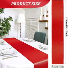1/3/5 Packs Satin Red Table Runner 11.02*108.27 Inches Suitable For Christmas Birthday Wedding Party Banquets, Dinners, Banquets, Graduations, Family Gatherings, Theme Parties And Other Parties. - Multicolor - View 5