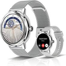 Smart Watch For Women With With Bluetooth Call (Answer/Make) And Message, 1.2" Touchscreen Smartwatch For Android IOS, Waterproof Activity Fitness Tracker With 100+ Sports Mode, Sleep Moniter And Fmale Cycle Reminder,  Halloween And Christmas Gifts - 銀色 - 查看 9