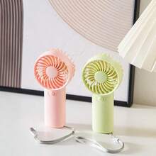 1pc Portable Handheld Cooling Fan - No Battery Needed, One-Click Operation, Compact & Lightweight Personal Mini Cooling Device For Summer Relief, Home & Outdoor Use, Cooling Fan Portable, Sleek Design, Userfriendly Design - Màu xanh lam - Xem 11