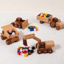 Wooden Construction Vehicles Excavator Toy Crane Model, Kids Toy Car, Baby Birthday Gift - Camel - View 13