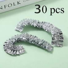 10 piezas/30 piezas Papel de aluminio para envolver alimentos, plateado, elástico, apto para contacto con alimentos, sin olor, adecuado para almacenar sobras y protección contra el polvo, para uso en cocina y restaurante, apto para contacto con alimentos - Plateado - Ver 9