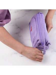 1 pieza Estuche para lápices de gran capacidad y multifuncional, bolsa portátil para lápices con cremallera, organizador de lápices, caja de lápices de papelería, regalo ideal para volver a la escuela