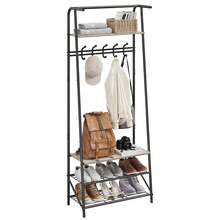 Coat Rack,Hall Tree With Shoe Bench,4-In-1 Entryway Bench With Coat Rack Freestanding,Steel Frame With Hooks For Living Room Bedroom Entryway - Ganchos de 25,2" de ancho y 1 , color gris - Ver 2
