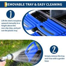 Chicken Nesting Box,Metal Roll Away Chicken Laying Box With Lid Cover To Protect Eggs,Easy Egg Collection,Cleanable For Chicken - 8 cuadrículas azules (sin corchetes) - Ver 6