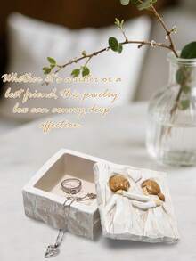 1 pièce Boîte à bijoux d'amitié colorée - Boîte décorative peinte à la main pour la décoration de la maison, cadeau réfléchi pour maman, grand-mère et femmes, parfait pour célébrer des moments spéciaux et des souvenirs chéris, idéal pour les anniversaires, les fêtes et les occasions significatives