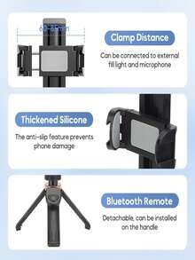 New 16-Inch Telescopic Selfie Stick With Wireless Remote, Smartphone Tripod Stand, 360° Rotation, One-Key Extension, DSLR-Style Handle, High-Quality ABS Material, Suitable For Various Smartphone Models