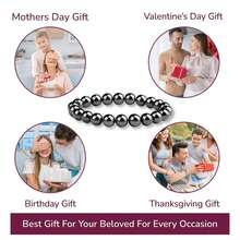 4/6/8mm Natural Hematite Stretch Bracelet, Handmade Unisex Crystal Bracelets For Meditation, Yoga, Spiritual Healing & Positive Energy