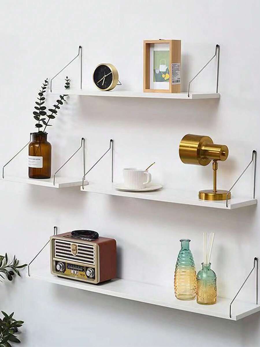 1 pieza Estantería flotante para pared para dormitorio|cocina|baño, estantería de madera rústica flotante montada en la pared con soportes invisibles para libros|almacenamiento|decoración