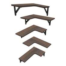 YUNRUX Folding Tables - Chocolate Brown - View 7